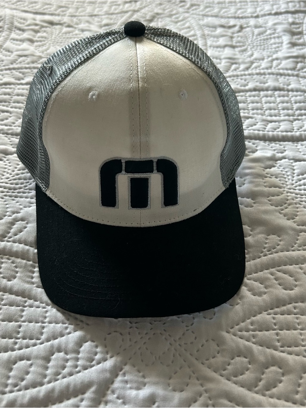 Travis Mathew Black and Gray Snapback Hat